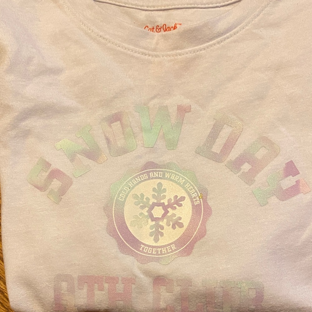 Cat & Jack Snow Day long sleeve Tee - white